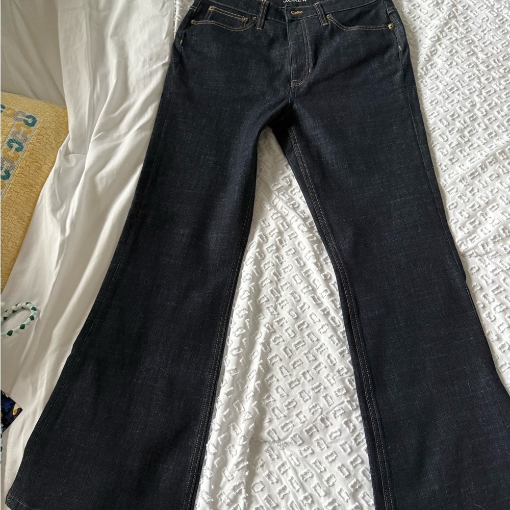 Dark Flare Jeans J Crew Skinny Flare Size 30 with 30” inseam. NWOT